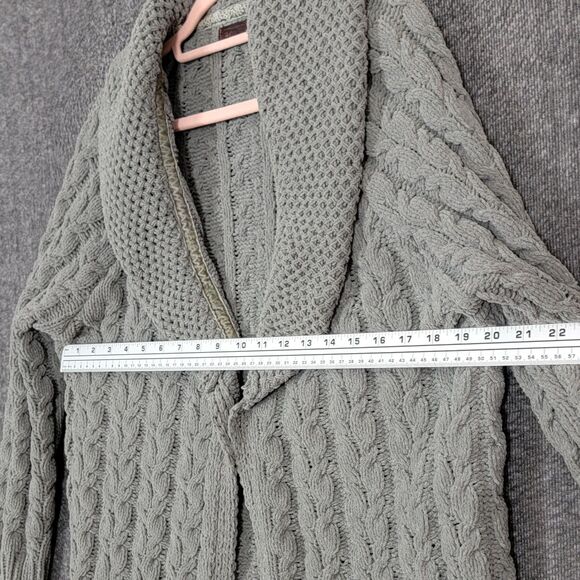 POL Cardigan Sweater Womens Small Sage Green Chunky Cozy Knit Shawl Collar - Picture 5 of 13
